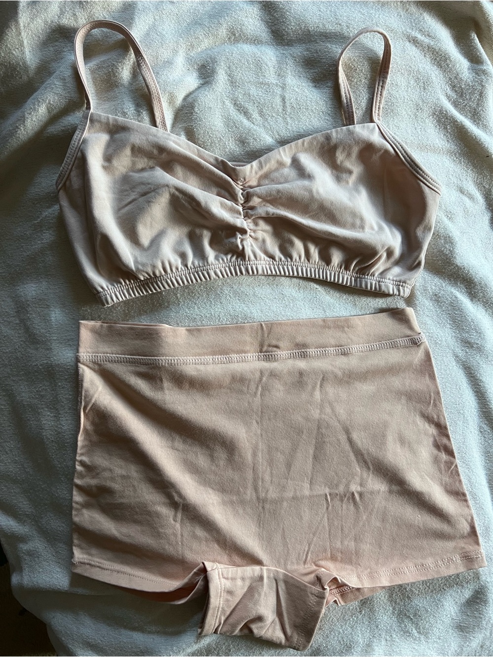 Purusha People Demeter Ruched Bralette and Boy Shorts Matching Butterfly Set